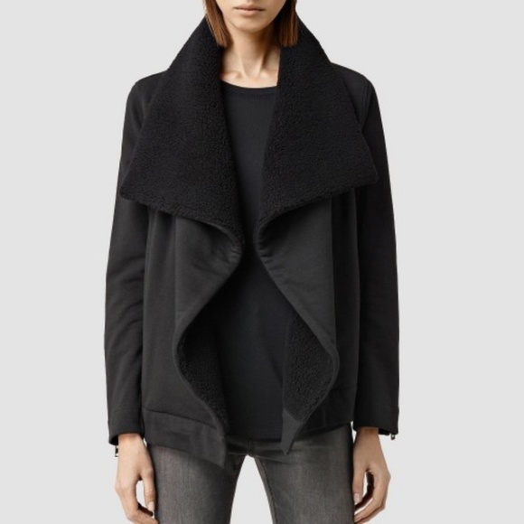 All Saints Tops - All saints sherpa open sweatshirt